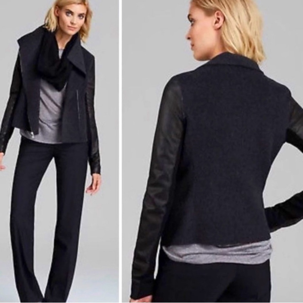 Vince Genuine Leather & Wool Women’s Jacket